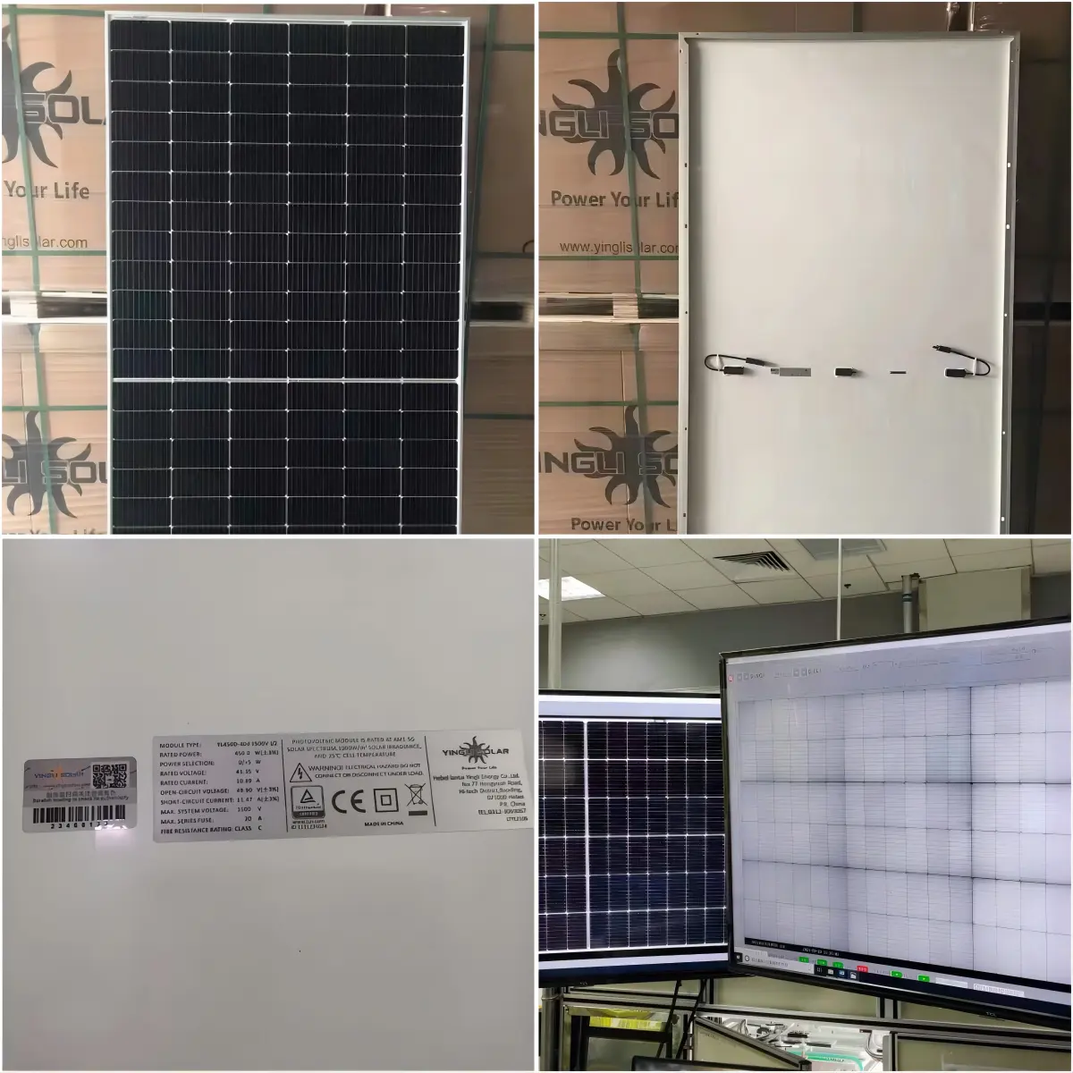 Yingli GCL 440W 445W 450W 455Wโซลา166มม.พลังงานแสงอาทิตย์เซลล์ขายส่งราคา