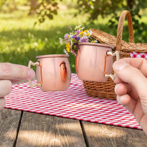 Mini tasse Moscow Mule en acier inoxydable de 60 ml, tasse à cocktail, tasse à vin, tasses à bière martelées couleur cuivre, tasse à café, tasse à lait, tasse de bar, vaisselle de bar - Product Image 2