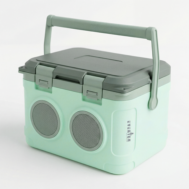 21L Portable Bluetooth Speaker Cooler Box Waterproof PE Shell Insulation Ice Chest for Outdoor Travel Picnic and Car Trip