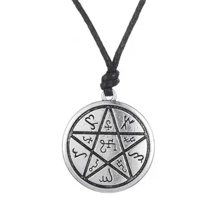 Star Pentagram of Success & Wealth Pewter ciondolo collana vichinga gioielli per uomo collane con ciondolo stella di David