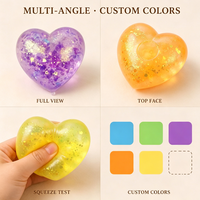 Jouet anti-stress en forme de cœur, TPR Mochi à remontée lente, cadeau de Saint-Valentin pour adolescents et adultes, vente en gros