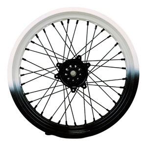 Ensemble de roues Supermoto 16/17 pouces, jantes bicolores blanc et noir, avant et arrière, pour EXC YZF <span class=keywords><strong>Fantic</strong></span> - Product Image 4