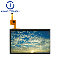 Écran d'affichage industriel personnalisé de 7 pouces avec résolution 1024*600, panneau tactile capacitif, forme personnalisée