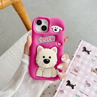 Coque de téléphone mignonne et populaire BAILI pour Redmi 15C Xiaomi Note 14, motif chien de dessin animé, support 3D en silicone, étui de protection pour mobile