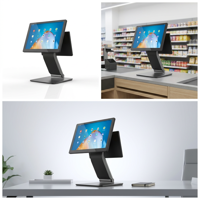 WUXIN High-Power 6 TOPS Android 13/14 Desktop Tablet POS System Touch Screen AI Computing Power Tablet PC Dual Screen Pos System