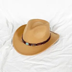 Wholesale 2024 New Arrival Wood Beads jewelry Belt Design Europe American fashion women Western Cowboy Hats