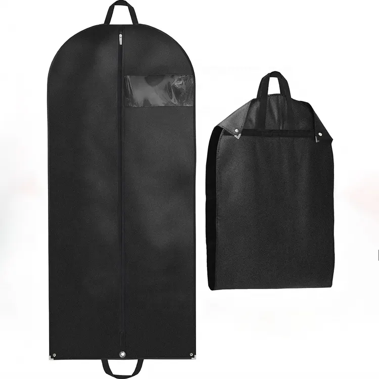 カスタムロゴカラーの高品質不織布折りたたみ式再利用可能大容量トラベルガーメントスーツバッグ