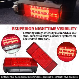 Kit de <span class=keywords><strong>feux</strong></span> de <span class=keywords><strong>remorque</strong></span> à LED <span class=keywords><strong>pour</strong></span> camping-car, camping-car, <span class=keywords><strong>bateau</strong></span> et motoneige-Nouveau - Product Image 4