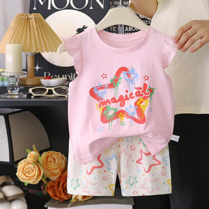 Conjunto de Chaleco para Niños, Algodón, <span class=keywords><strong>Ropa</strong></span> Coreana de Verano para Niñas, Nuevo 2025, Conjunto de Dos Piezas para Niños, Venta al por Mayor, Estampado de Animales a Cuadros - Product Image 2