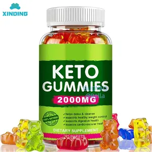 60pcs निजी लेबल Keto एप्पल साइडर Keto Gummies चिपचिपा भालू कोलेजन के साथ विटामिन वजन घटाने Gummies