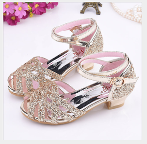 008 ragazze <span class=keywords><strong>Scarpe</strong></span> In Pelle <span class=keywords><strong>Tacco</strong></span> Alto Delle Ragazze Della Principessa di Cerimonia Nuziale Del Partito di Paillettes Bambini Pattini di Vestito - Product Image 5