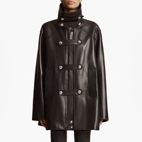 NAFA Blouson aviateur en cuir véritable noir élégant et ample pour femme et coupe-vent personnalisé