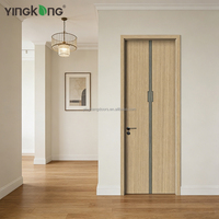Porte intérieure moderne en WPC imperméable Yingkang avec cadre pour applications en fermes et villas