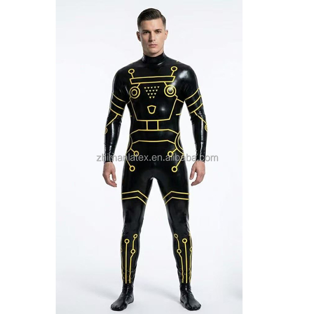 100% Natural Latex Suit for Men Latex Zentai Bodysuit OEM ODM Customizable in Size and Color