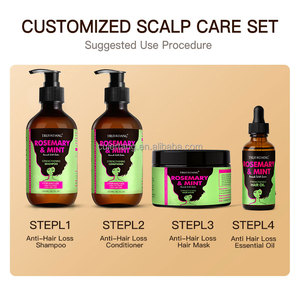 Pivate Label Orgânico Natural Rosemary Anti Perda De Cabelo Crescimento Regrowth Care Set Dht Blocker Shampoo e condicionador para a Perda - Product Image 2