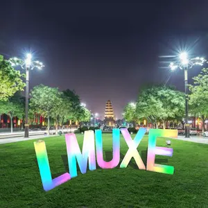 Letras led coloridas para anúncio, luz decorativa rgb, letras led com mudança de cor, luzes de letras neon, 2021