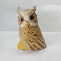 Décoration en bois de panda écologique gravée sur mesure, animaux en bois massif sculptés à la main avec couleur et logo personnalisés