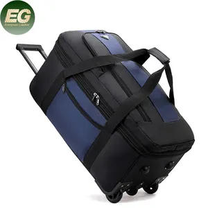 EA374可折叠行李袋和带轮子的背包旅行行李拉杆袋拉链设计师大服装滚动行李袋