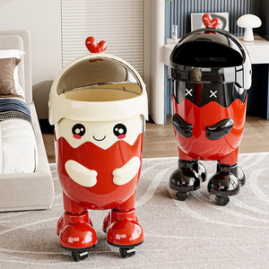 <span class=keywords><strong>Poubelle</strong></span> mignonne avec <span class=keywords><strong>couvercle</strong></span> à bascule amovible, <span class=keywords><strong>poubelle</strong></span> pour chambre d'enfant, <span class=keywords><strong>poubelle</strong></span> en plastique, <span class=keywords><strong>poubelle</strong></span> à papier avec roulettes - Product Image 2