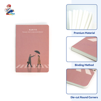 Cahier d'exercices scolaire A5 bon marché personnalisé avec couverture en papier, 200 pages, relié
