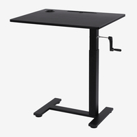 Jambe de table réglable en hauteur table d'hôpital de tableau de côté de lit manuel cadre de bureau réglable en hauteur