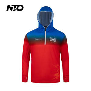 Visshirt Lange Mouwbescherming, Snel Droog Ademend Anti-Mug, Multi-Pockets En Capuchon Ontwerp Voor Buitenvissen - Product Image 1