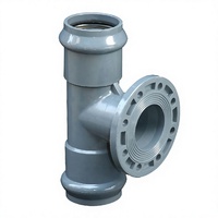 Raccord de tuyauterie PVC DIN8063, couleur grise, PN16, raccord en T à deux robinets avec vis en cuivre FM