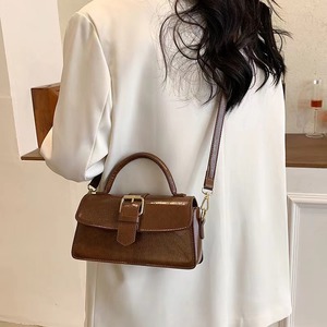 Sac à main vintage pour femme, petit sac carré, taille moyenne, usage quotidien, sac à bandoulière décontracté, marron, noir, blanc, printemps 2024 - Product Image 3