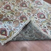 Karpet Persia Mewah 8x10 Ft Rajutan Tangan dari Wol/Sutra Premium Buatan Tangan Tradisional Warna Krem Beige Motif Bunga Oriental.