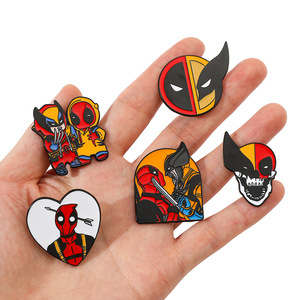 En gros, Broches et épingles de revers en alliage émaillé, motif personnage <span class=keywords><strong>Marvel</strong></span> Deadpool, super-héros de dessin animé, accessoires de mode en métal - Product Image 2