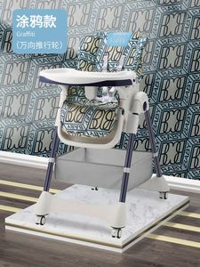 Modern Baby Feeding <b>Chair</b> Foldable Adjustable Highchair for 0-6 Years <b>Old</b> with Multi-Function Backrest and Detachable Tray - Product Image 6