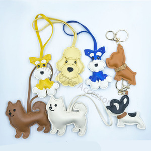 Pendentif chien Border Collie en similicuir rembourré avec longue sangle, porte-clés chiot, chien Bichon, <span class=keywords><strong>Labrador</strong></span> pour breloques de sac - Product Image 5
