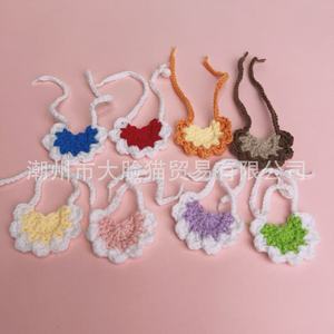 Bavoirs pour poupées faits à la main, accessoires miniatures pour chiots, bavoirs anti-bave, décorations de couleur unie pour jouets, utilisables en toutes saisons - Product Image 1