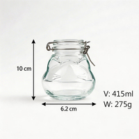 Pot de conservation en verre hermétique en forme de chat 415 ml, sans BPA, pour café instantané lyophilisé, poudre, noix, aliments, bricolage, cadeau
