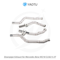 Tuyaux d'échappement en acier inoxydable YT 304 pour Mercedes Benz W218 CLS63 5.5T avec isolation thermique et bouclier thermique