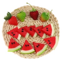 Realistische fruitdecoratie Kunstmatige watermeloenplakblokken Levensecht model Taart Huisdecoratie