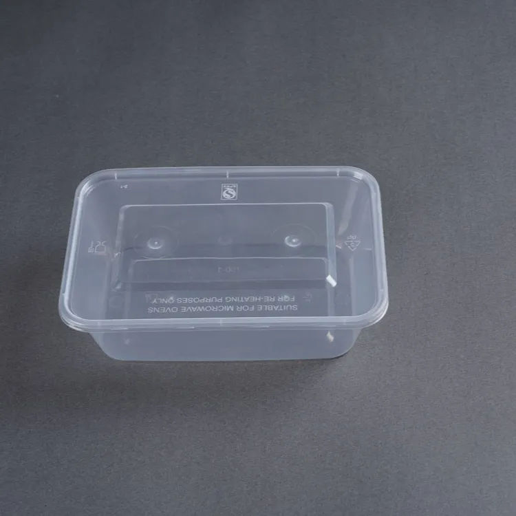 Contenedores de plástico desechables para comida, 1 cavidad Rectangular, respetuoso con el medio ambiente