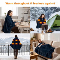 Châle chauffant électrique alimenté par USB, couverture enveloppante douce et confortable pour femmes en hiver