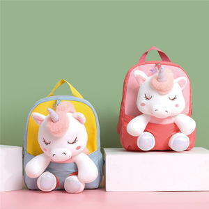 <span class=keywords><strong>Zaino</strong></span> in Peluche Leggero Personalizzato a Forma di <span class=keywords><strong>Unicorno</strong></span> Cartoon per Bambine, Uso Scolastico e <span class=keywords><strong>Asilo</strong></span>, 26x22x10cm - Product Image 3