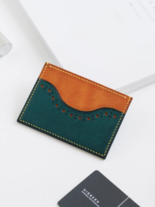 Custodia per biglietti da visita in pelle con schermo in vera pelle per uomo e donna per carte di credito - Product Image 2