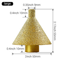 LOZLIN 5/8-11 M14 M10 Fraise à chanfreiner diamantée - Roue conique 38/50mm - pour le finissage des carreaux/marbre/granit