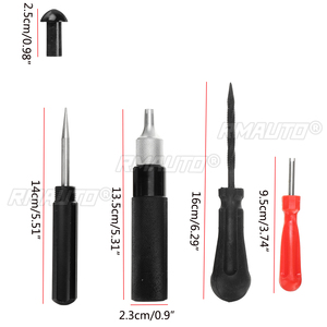 Universal Car Motorcycle Wheel <b>Tire</b> Repair Plugger Tool <b>Kit</b> Mushroom <b>Plug</b> Probe Nozzle Screwdriver Removal Install Tools - Product Image 2