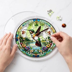 Ornement suspendu <span class=keywords><strong>pour</strong></span> fenêtre en forme de colibris, pièces de puzzle irrégulières, attrape-soleil en acrylique DIY <span class=keywords><strong>pour</strong></span> la maison et le jardin - Product Image 2