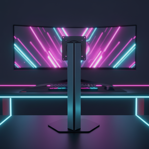 Ruiguan <strong>New</strong> Design Low Price Black 27" Screen <strong>ABS</strong>+Metal <strong>Sheet</strong> Height Adjustable Monitor Arm 90 Degree Tilt Angle Computer Vesa - Product Image 4