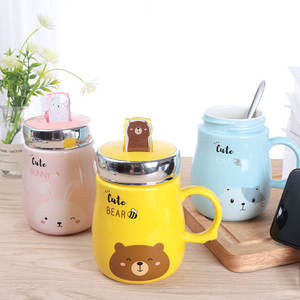 Caneca espelhada capa de celular, 480ml, desenho animado, criativo, férias, crianças, rosa, copo de chá de cerâmica, com suporte de celular, venda imperdível - Product Image 6