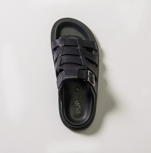 Sandalias Clásicas PUP Hechas a Mano con Cuero Vacuno Genuino, Entresuela de Microfibra, TPR Antideslizante y Amortiguación - Product Image 1