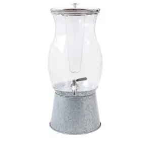 Galvanized Beverage Water Dispenser With Ice Core for hotels and bars best selling galvanized beverage dispenser
