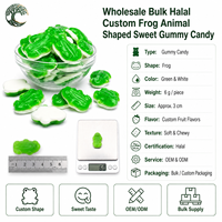 YUSAIL Premium Halal Kikker-vormige Gummy Candy Gemengde Fruit Smaken Snoepgoed Op Maat Verpakte Verpakkingen
