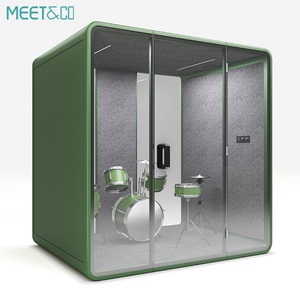 Vente en gros usine – Cabines de travail acoustiques modernes personnalisables avec bureau réglable en hauteur et facilement démontable - Product Image 2