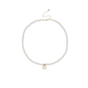 Collar Versátil de Estilo Francés de Lujo, con Patrón Geométrico Moderno, Cadena para Clavícula, Perla Barroca Natural, Collar Elegante y Duradero - Product Image 5